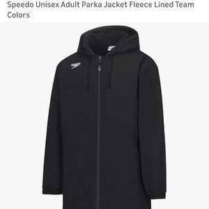 Speedo Black Unisex Parka Jacket with Hood